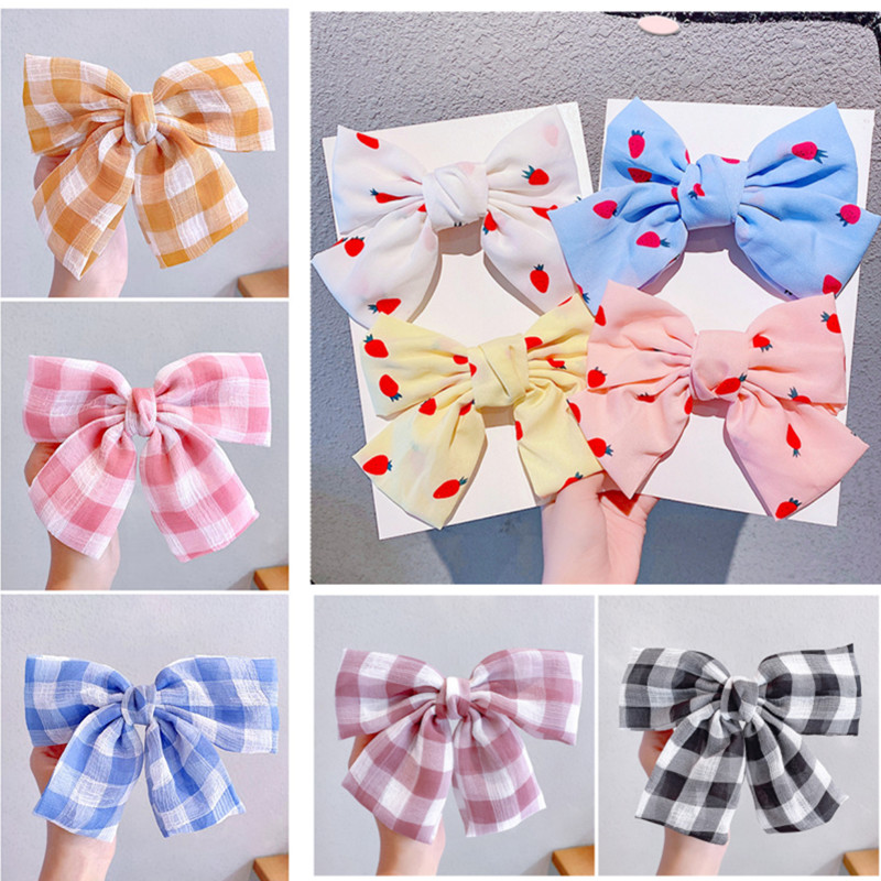 10pcs/lot Plaid Double Layer Hair Clip Girl Bow Strawberry Print Hair Tie Chiffon Hairpin Princess Accessories Spring Clip
10pcs/lot Plaid Double Layer Hair Clip Girl Bow Strawberry Print Hair Tie Chiffon Hairpin Princess Accessories Spring Clip