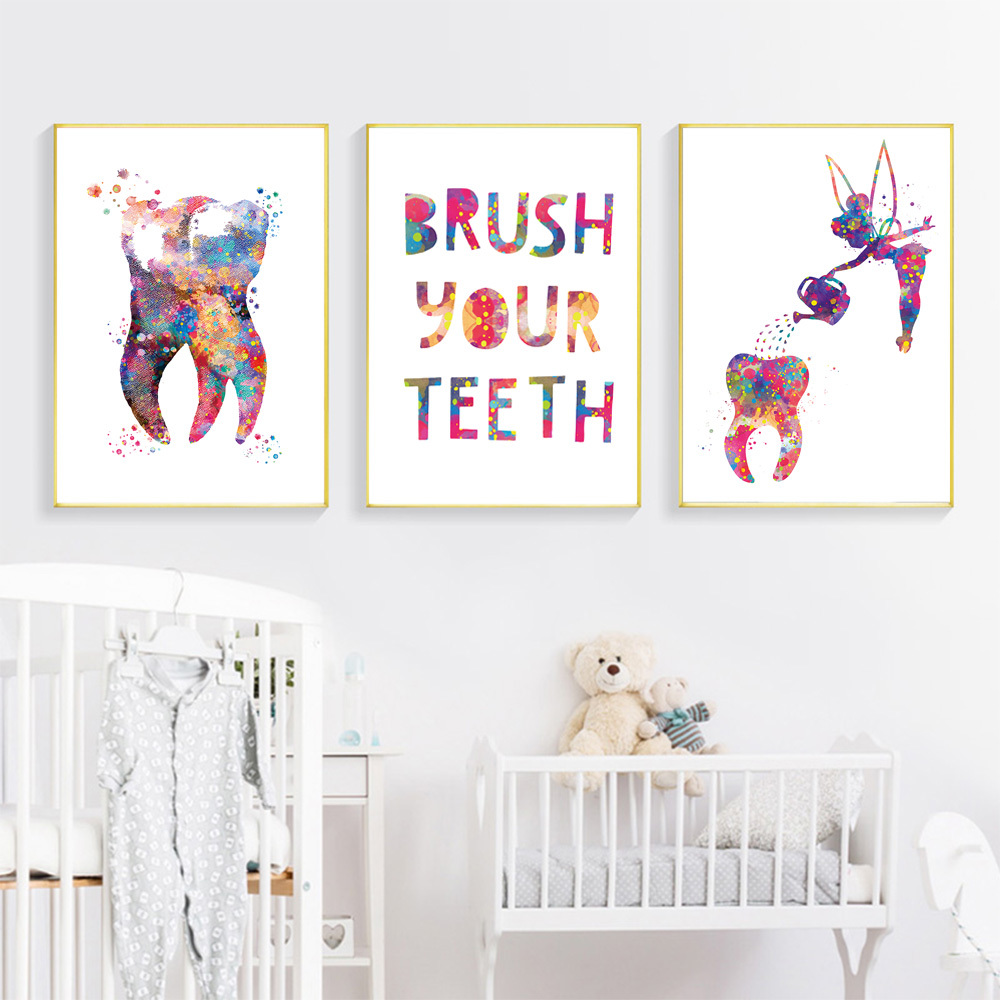 Dental Poster Tooth Fairy Watering Wall Art Canvas Prints Watercolor Painting Clinic Dentist Decoration Wall Pictures Kids Room
Dental Poster Tooth Fairy Watering Wall Art Canvas Prints Watercolor Painting Clinic Dentist Decoration Wall Pictures Kids Room