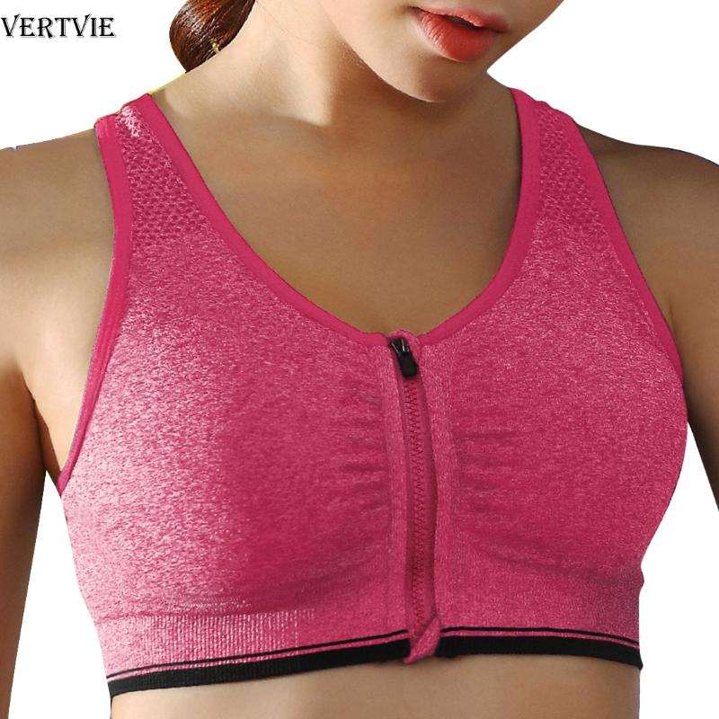 VERTVIE Women Zipper Sports Bras Plus Size 5XL Wirefree Padded Push Up Tops Lady Girls Breathable Fitness Run Gym Yoga Vest Tops, Grey 
VERTVIE Women Zipper Sports Bras Plus Size 5XL Wirefree Padded Push Up Tops Lady Girls Breathable Fitness Run Gym Yoga Vest Tops, Grey