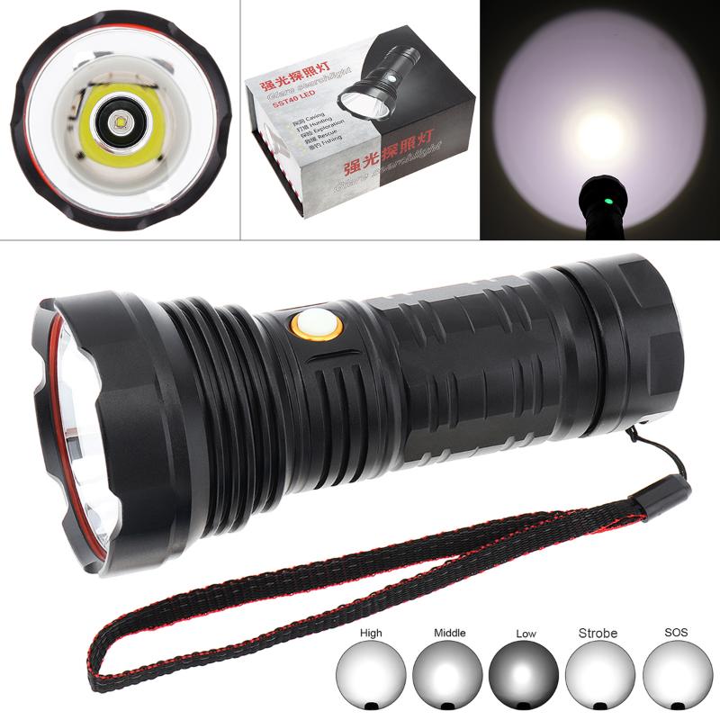 30W 3000LM Brightest XML-L2 LED Tactical Powerful Torch Support 6 Modes Waterproof with Battery for Hunting 
30W 3000LM Brightest XML-L2 LED Tactical Powerful Torch Support 6 Modes Waterproof with Battery for Hunting
