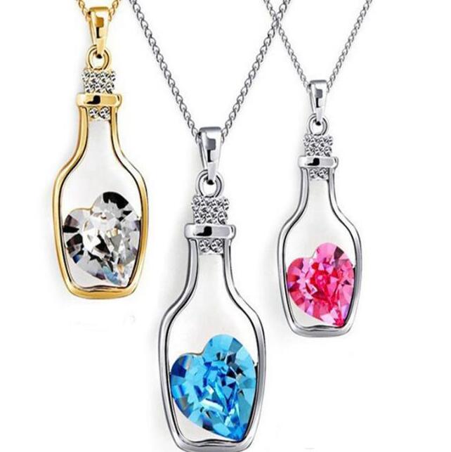 Bottles Love Crystal Pendant Necklaces Cheap Diamond Alloy Statement Necklace Sweater Necklace Locket Jewelry Fashion Christmas Gift
Bottles Love Crystal Pendant Necklaces Cheap Diamond Alloy Statement Necklace Sweater Necklace Locket Jewelry Fashion Christmas Gift