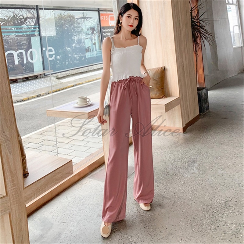 Free Shipping 2020 Women' Summer New High Waist Wide Leg Pants Straight drape loose thin thin slim casual pants, Black
Free Shipping 2020 Women' Summer New High Waist Wide Leg Pants Straight drape loose thin thin slim casual pants, Black