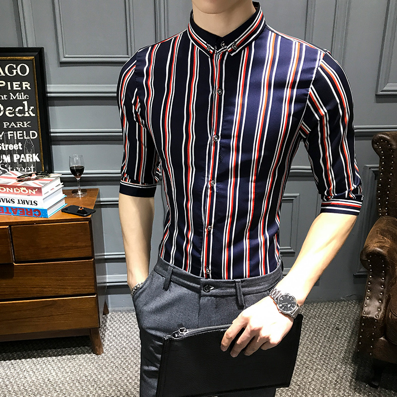 YASUGUOJI New 2020 Summer Fashion Slim Fit Shirt Men Non Iron Shirts Half-sleeve Shirt Men Contrast Color Striped, Lt022
YASUGUOJI New 2020 Summer Fashion Slim Fit Shirt Men Non Iron Shirts Half-sleeve Shirt Men Contrast Color Striped, Lt022