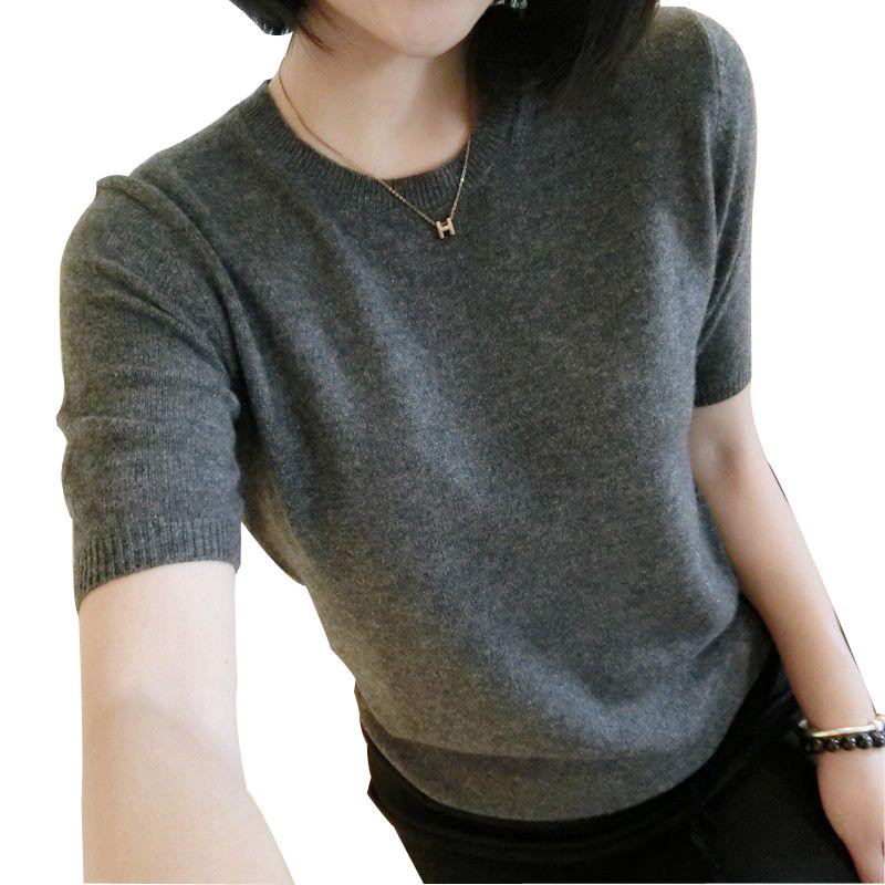 2020 Women' Casual Knitted Short Sleeve Sweater Spring Autumn Summer Cashmere Blended O-Neck Solid Color Pullovers Tees PZ2326, Beige
2020 Women' Casual Knitted Short Sleeve Sweater Spring Autumn Summer Cashmere Blended O-Neck Solid Color Pullovers Tees PZ2326, Beige