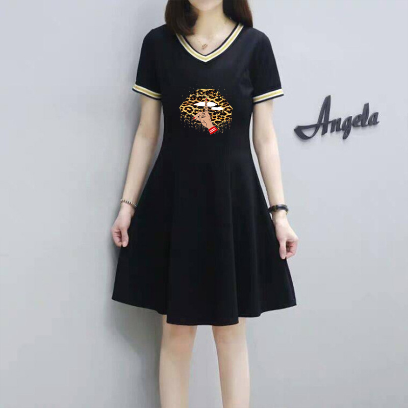 Summer Womens Dresses New Arrival Printed Short Sleeves Dresses Casual Women DIY Dress Fashion Streetwear Clothing Size -3XL, Black
Summer Womens Dresses New Arrival Printed Short Sleeves Dresses Casual Women DIY Dress Fashion Streetwear Clothing Size -3XL, Black