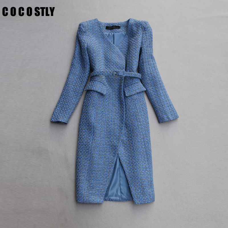 Long coats women casual plaid wool coats 2020 new autumn winter korean with belt blue woolen tweed coat ladies elegant, Blue skirt
Long coats women casual plaid wool coats 2020 new autumn winter korean with belt blue woolen tweed coat ladies elegant, Blue skirt