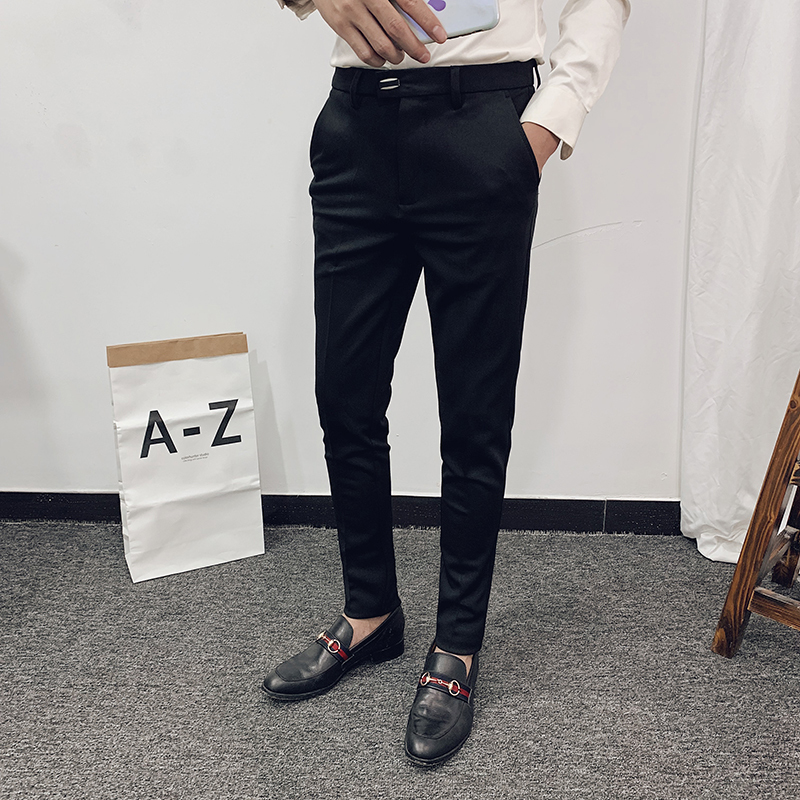 NEW Men's Business Suit Pant Ankle Length Casual Mens Dress Pants 2020 Spring High Quality Formal Work Trousers Pantalon 28-36 CX200728