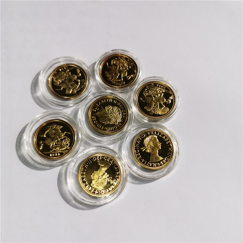 1914 1963 2015 BRITISH FULL SOVEREIGN 22CT GOLD COIN KING GEORGE V 5th gold coin,10pcs/lot Free shipping UK 24k Gold Plated COIN 22*1.8mm
1914 1963 2015 BRITISH FULL SOVEREIGN 22CT GOLD COIN KING GEORGE V 5th gold coin,10pcs/lot Free shipping UK 24k Gold Plated COIN 22*1.8mm