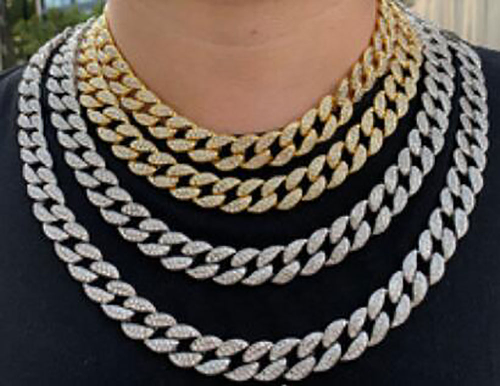 Mens 15MM Miami Curb Iced Out Cuban Chain Necklace Paved Rhinestones CZ Bling Rapper Necklaces Hiphop Jewelry
Mens 15MM Miami Curb Iced Out Cuban Chain Necklace Paved Rhinestones CZ Bling Rapper Necklaces Hiphop Jewelry