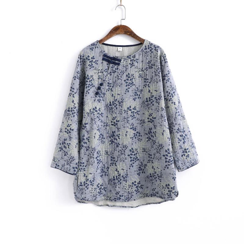 Vintage National Style Cotton Linen Tops And Blouses Autumn Long-Sleeved Floral Shirts Casual Plate Button Female Blusas Mujer, Gray
Vintage National Style Cotton Linen Tops And Blouses Autumn Long-Sleeved Floral Shirts Casual Plate Button Female Blusas Mujer, Gray
