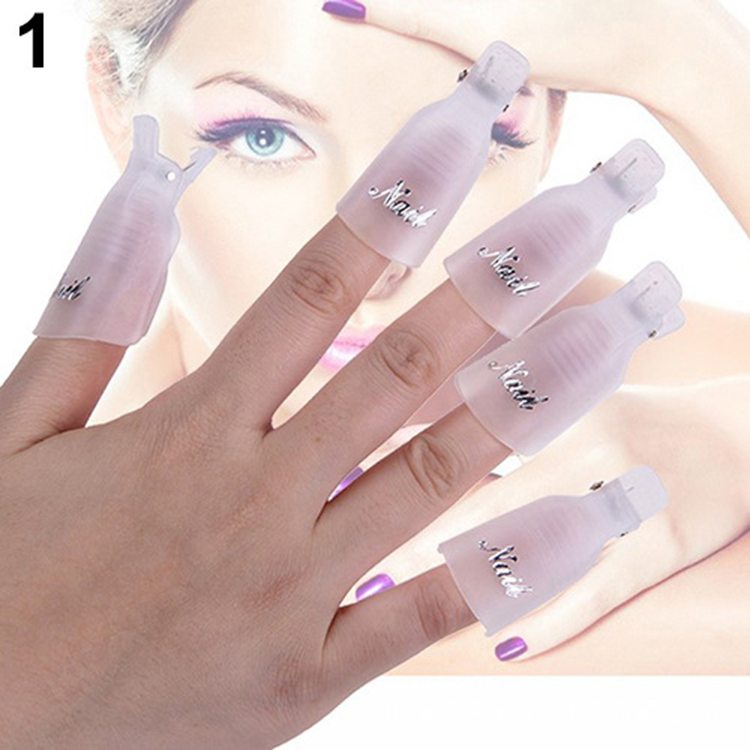 Plastic Nail Art Soak Off Cap Clips Nail Art Tips for Fingers UV Gel Polish Remover Wraps Tools Cleaner Nail Degreaser