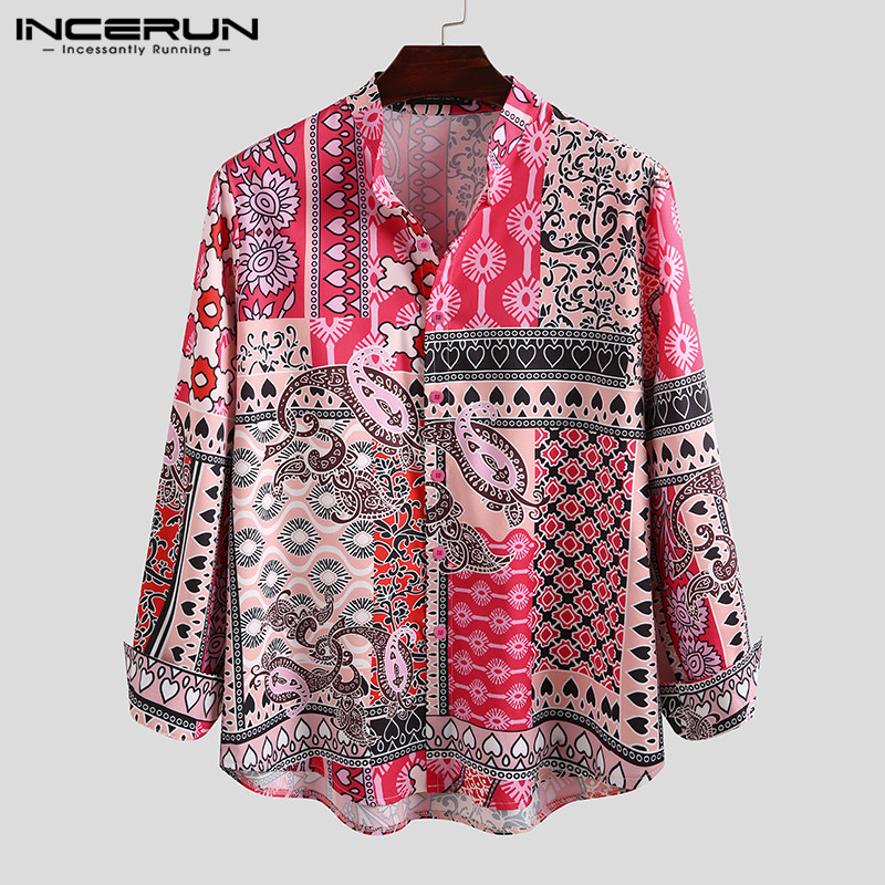 Fashion Printed Shirts Men Leisure Long Sleeve Camisa Loose Stand Collar Blusas Hawaiian Holiday Blouse Streetwear -5XL INCERUN, Light pink
Fashion Printed Shirts Men Leisure Long Sleeve Camisa Loose Stand Collar Blusas Hawaiian Holiday Blouse Streetwear -5XL INCERUN, Light pink