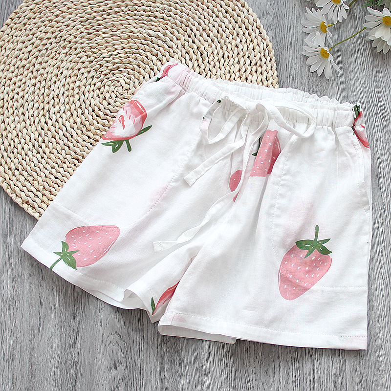 Summer Women Sleep Shorts Cotton Gauze Pajamas Pants Printing Sleep Bottoms Wear Sleeping Womens Lounge Wear Sleepwear, Red
Summer Women Sleep Shorts Cotton Gauze Pajamas Pants Printing Sleep Bottoms Wear Sleeping Womens Lounge Wear Sleepwear, Red