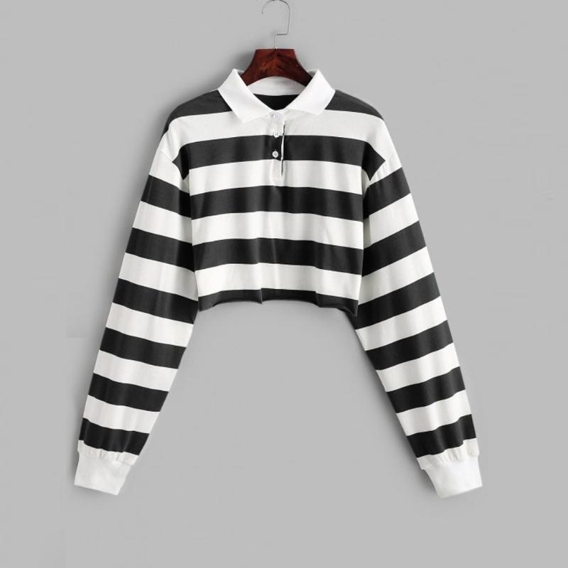 Women' Sweatshirt Color Stripe Button Long Sleeve Pullover Hoodies Sweatshirt Top Blouse Female Crop Tops Women Hoodies Jumper, White
Women' Sweatshirt Color Stripe Button Long Sleeve Pullover Hoodies Sweatshirt Top Blouse Female Crop Tops Women Hoodies Jumper, White