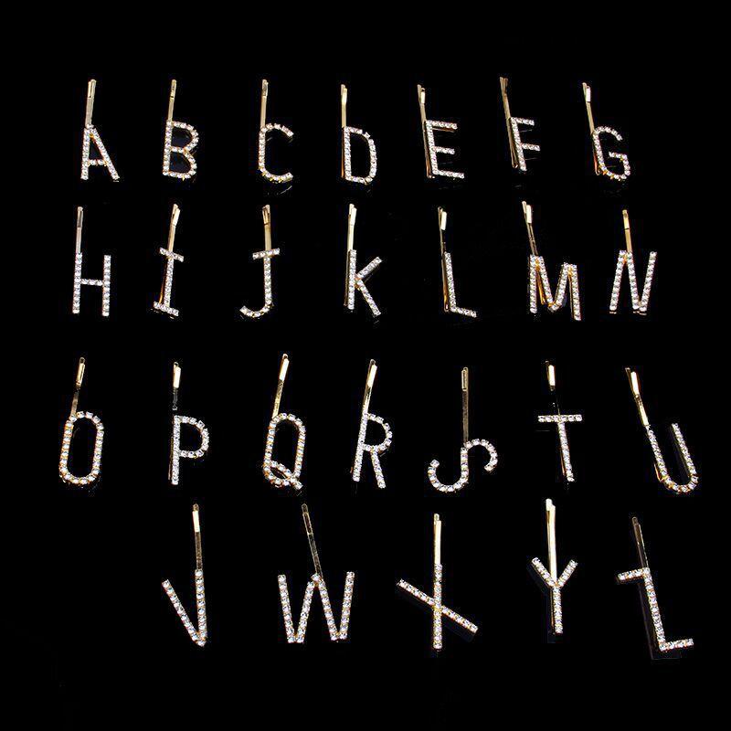 26 Letter Hairpins Hair Clips Rhinestones Bobby Pins Side Clips Barrettes Headwear Hair Tools Fashion Hair Accessories for Women Girls
26 Letter Hairpins Hair Clips Rhinestones Bobby Pins Side Clips Barrettes Headwear Hair Tools Fashion Hair Accessories for Women Girls