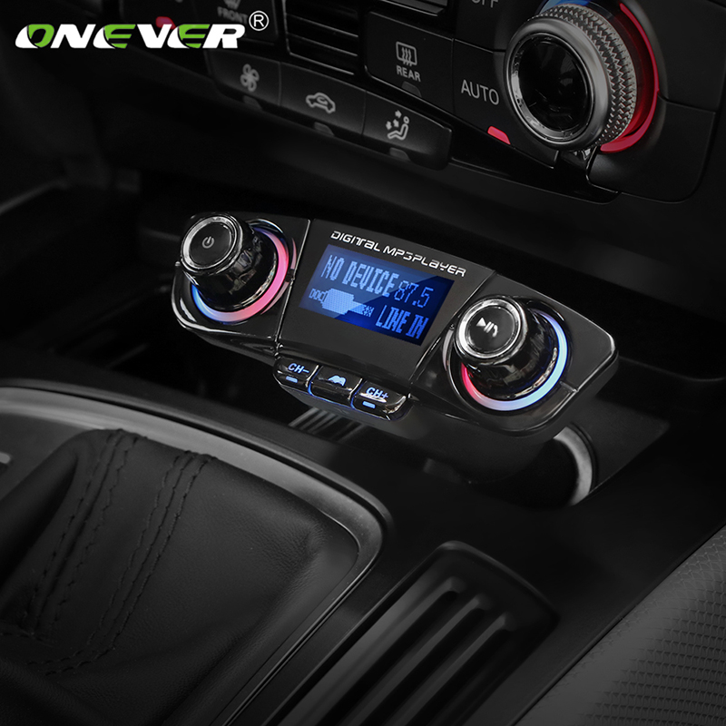 

Onever Wireless Bluetooth FM Transmitter Modulator Handsfree Car Kit AUX Audio MP3 Player with Dual USB 5V 2.1A Car Accessories