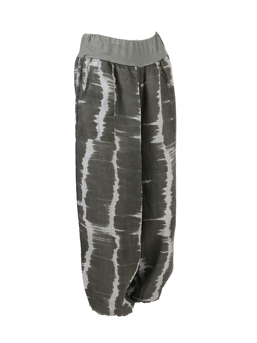 pants Spot 2021 European spring and summer fashion Harlan pocket tie-dye printing loose casual wide-leg pants support mixed batch