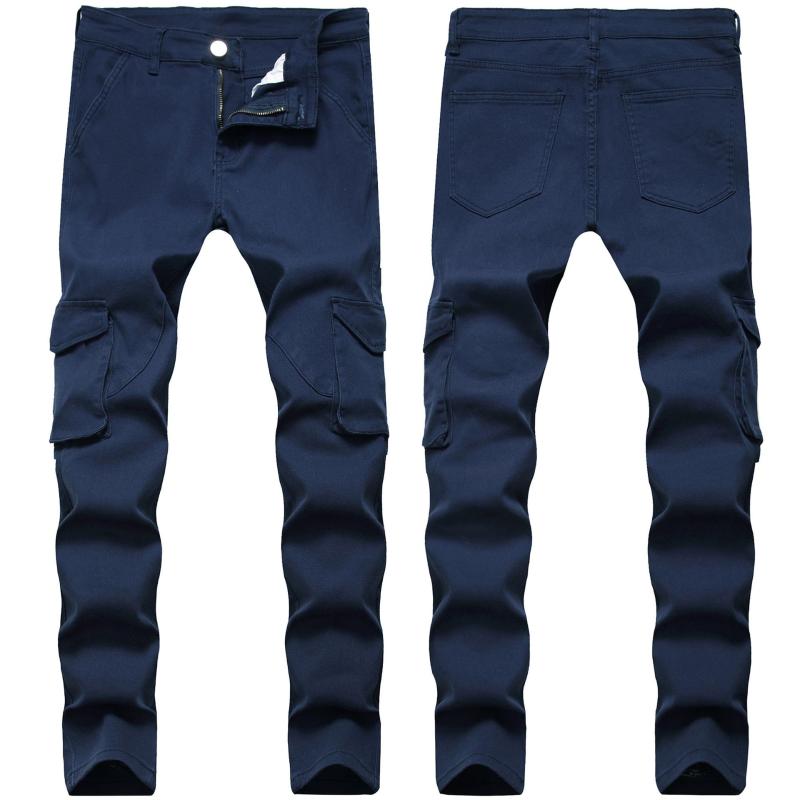 New Style Multi-pockets Jeans Stretch Slim Men's Jeans Fashion Long Denim Pencil Pants Male Skinny Moto & Biker, Blue
New Style Multi-pockets Jeans Stretch Slim Men's Jeans Fashion Long Denim Pencil Pants Male Skinny Moto & Biker, Blue