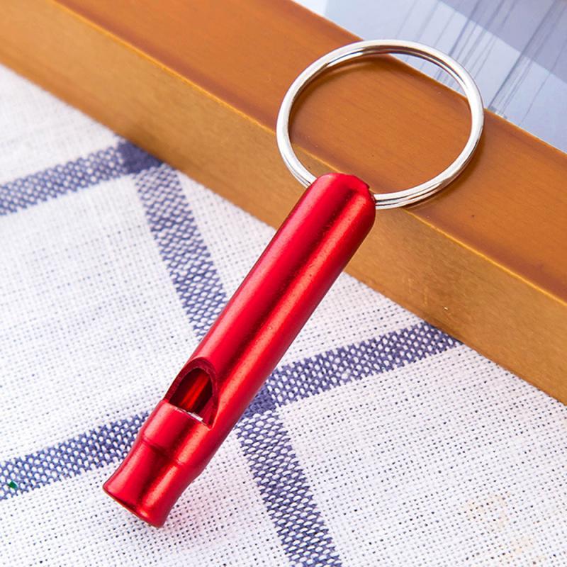 Whole Aluminum Alloy Whistle Mini Keyring Keychain Whistle Outdoor Emergency Alarm Survival Sport Camping Hunting Metal W