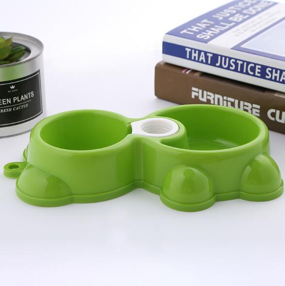 Pet Products Plastic Pet Bowl Environmental Protection Non-toxic Dog Drinking Double Bowl Tableware Pet Feeding Tool CCA9652
