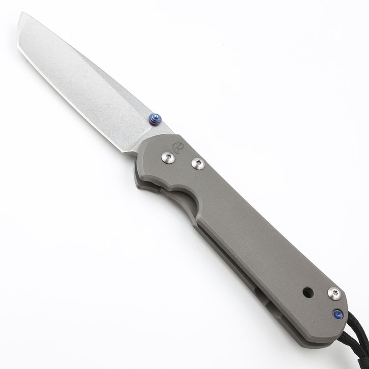 2020 CR Knives Large Sebenza 21 Pocket Folding Knife D2 Tanto Point Stone Wash Blade CNC TC4 Titanium Alloy Handle With Leather Sheath