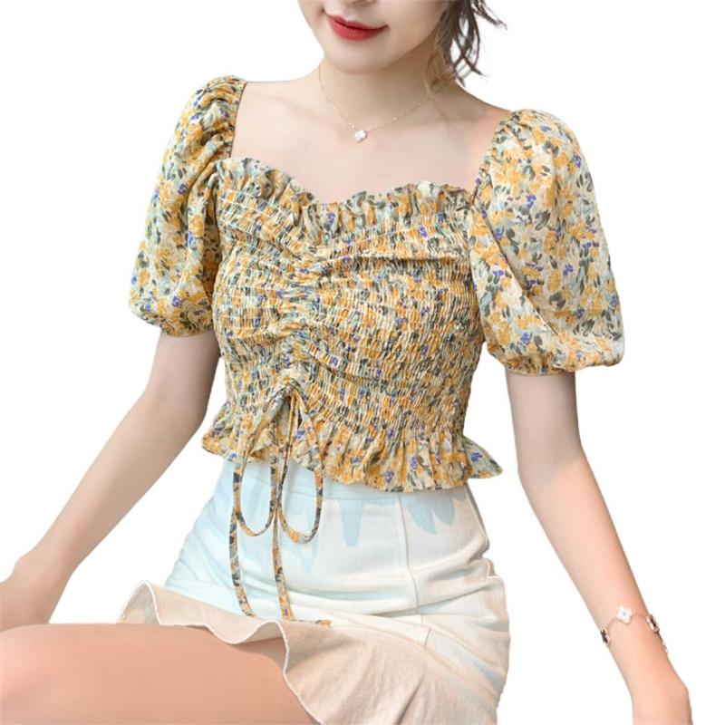 Women Sexy Crop Tops Chiffon Blouse Summer Sexy Off Shoulder Floral Waist Tight Short Sleeve Blouses girl women female, Pink
Women Sexy Crop Tops Chiffon Blouse Summer Sexy Off Shoulder Floral Waist Tight Short Sleeve Blouses girl women female, Pink