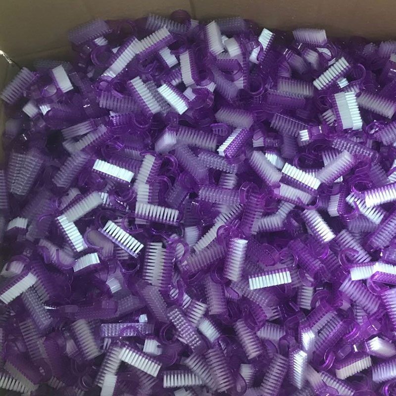 Plastic Manicure Pedicure Brush Nail Cleaning Tools Soft Remove Dust Brushes Nail Care Accessories Portable Calf Horn Brush Nails Tools