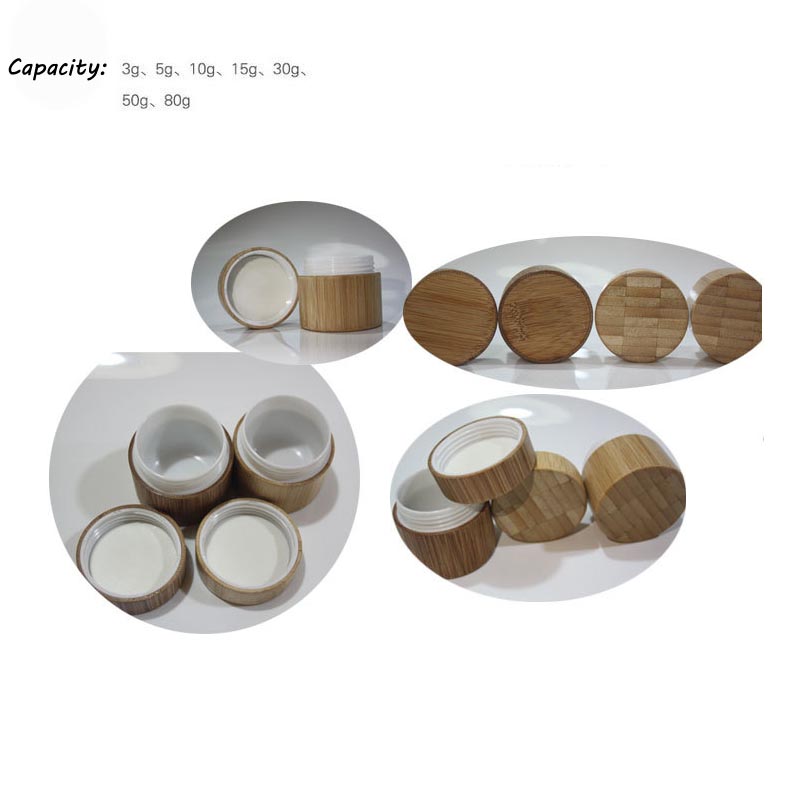 Storage Bottles & Jars 10pcs Natural Bamboo Cosmetic Jar Sample Containers Environmental Packing Material 3g 5g 10g 15g 20g 30g 50g P240
