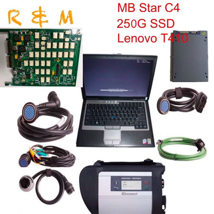 MB star SD connect scanner C4 Star Diagnosis with Newest 250GB SSD + Lenovo T410 Laptop 4GB Memory Software Install Ready to Use
MB star SD connect scanner C4 Star Diagnosis with Newest 250GB SSD + Lenovo T410 Laptop 4GB Memory Software Install Ready to Use