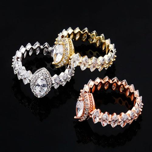 Oval Cubic Zirconia Womens Crown Wedding Finger Ring Hip Hop Real Gold Plated Bling CZ Diamond Engagement Band Rings Jewelry Gifts for Women Bijoux