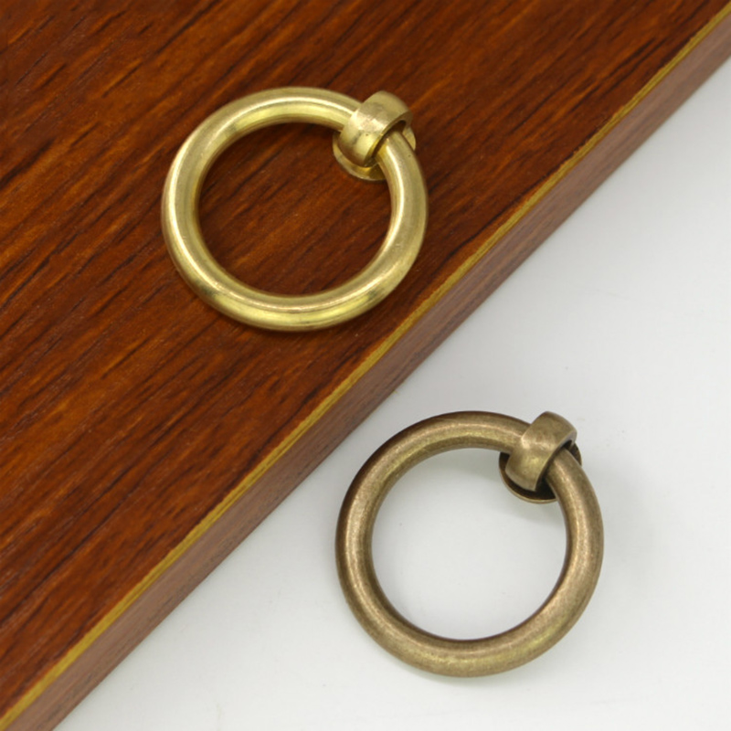 2.5-3.2cm Chinese antique simple drawer knob furniture door handle hardware Classical wardrobe cabinet shoe closet cone vintage pull ring