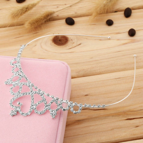 Cute Flower Prom Tiara Girl Children Wedding Prom Tiara Crown Headband Water Blink Drill Crown for Children Wedding Party
