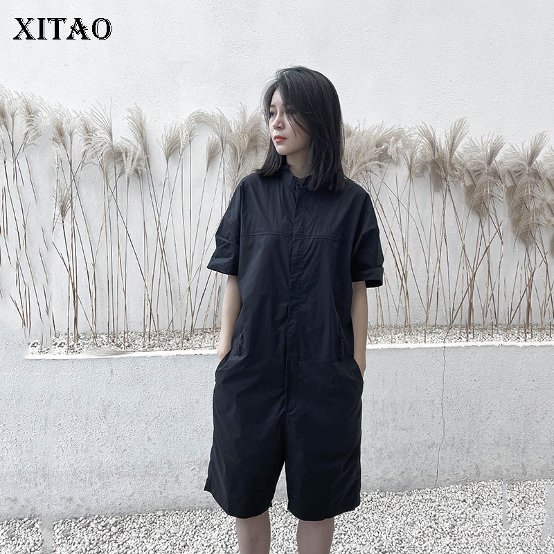 XITAO Japanese Style Black Tooling Short Sleeve Bodysuit Simple Leisure Jumpsuit Loose Wild Overalls Summer Clothes DMY4790, Black dmy4790
XITAO Japanese Style Black Tooling Short Sleeve Bodysuit Simple Leisure Jumpsuit Loose Wild Overalls Summer Clothes DMY4790, Black dmy4790