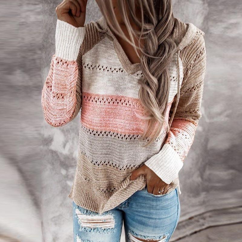 2020 New Arrival Patchwork Hooded Pullover Women Knitwear Autumn Winter Sweaters And Pullovers Casual Knitted Jumper#J3, Pink
2020 New Arrival Patchwork Hooded Pullover Women Knitwear Autumn Winter Sweaters And Pullovers Casual Knitted Jumper#J3, Pink