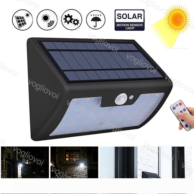 Solar Security Lights Motion Sensor 40LEDs Waterproof With Controller 6 Model ABS 120 Bean Angles For Outdoor Garden Street Yard Garage DHL