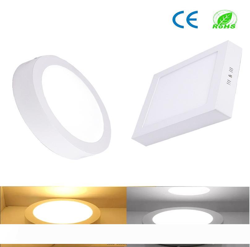 CE Dimmable Led Panel Light 9W 15W 21W Round Square Surface Mounted Led Downlight lighting Led ceiling lights spotlight 110-240V + Drivers