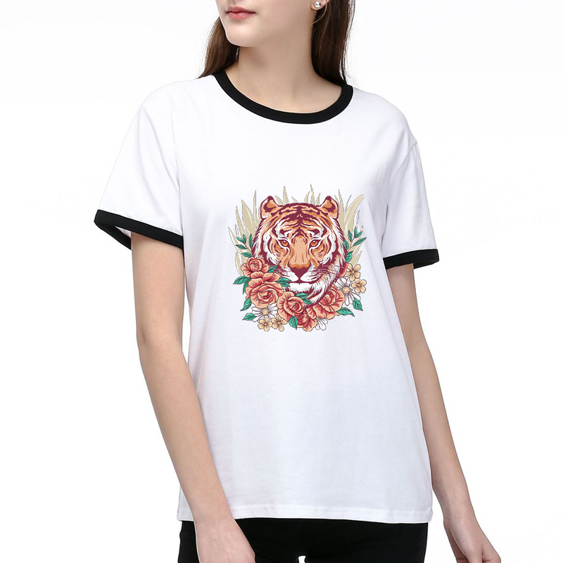 Women T Shirts Summer Fashion Tops Lady Tees Breathable Short Sleeves Tiger Pattern Printed Tees Shirt High Quality, Red
Women T Shirts Summer Fashion Tops Lady Tees Breathable Short Sleeves Tiger Pattern Printed Tees Shirt High Quality, Red