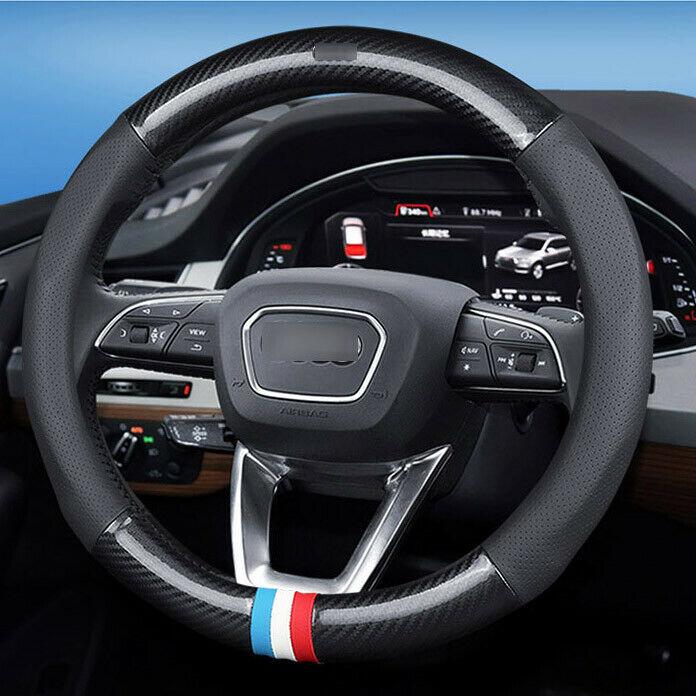 High Quality Car Non-slip black carbon fiber leather car steering wheel cover for Ford Kuga
High Quality Car Non-slip black carbon fiber leather car steering wheel cover for Ford Kuga
