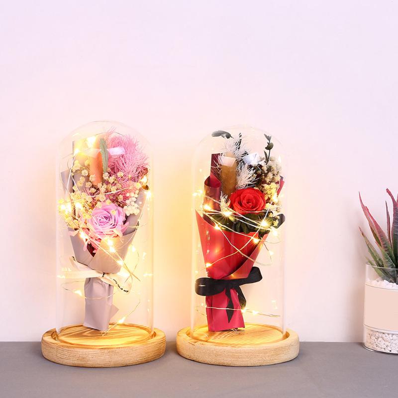 Beautiful Eternal Rose LED Light Rose In Glass Dome For Valentine's Day Mother's Or Christmas Day Gift
Beautiful Eternal Rose LED Light Rose In Glass Dome For Valentine's Day Mother's Or Christmas Day Gift
