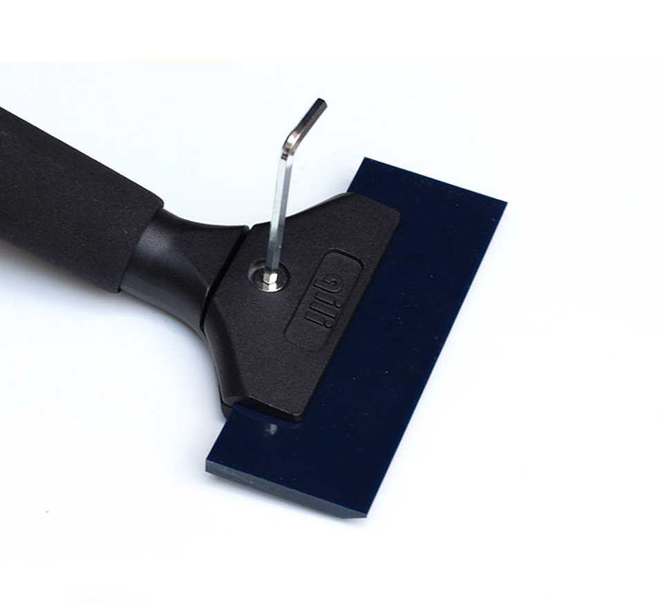 Professional Grade Power Squeegee for Vinyl Wrap Install, BlueMax Rubber Blade Scraper with Reinforced Handle, Heavy Duty Window Tint Tool QH-02T