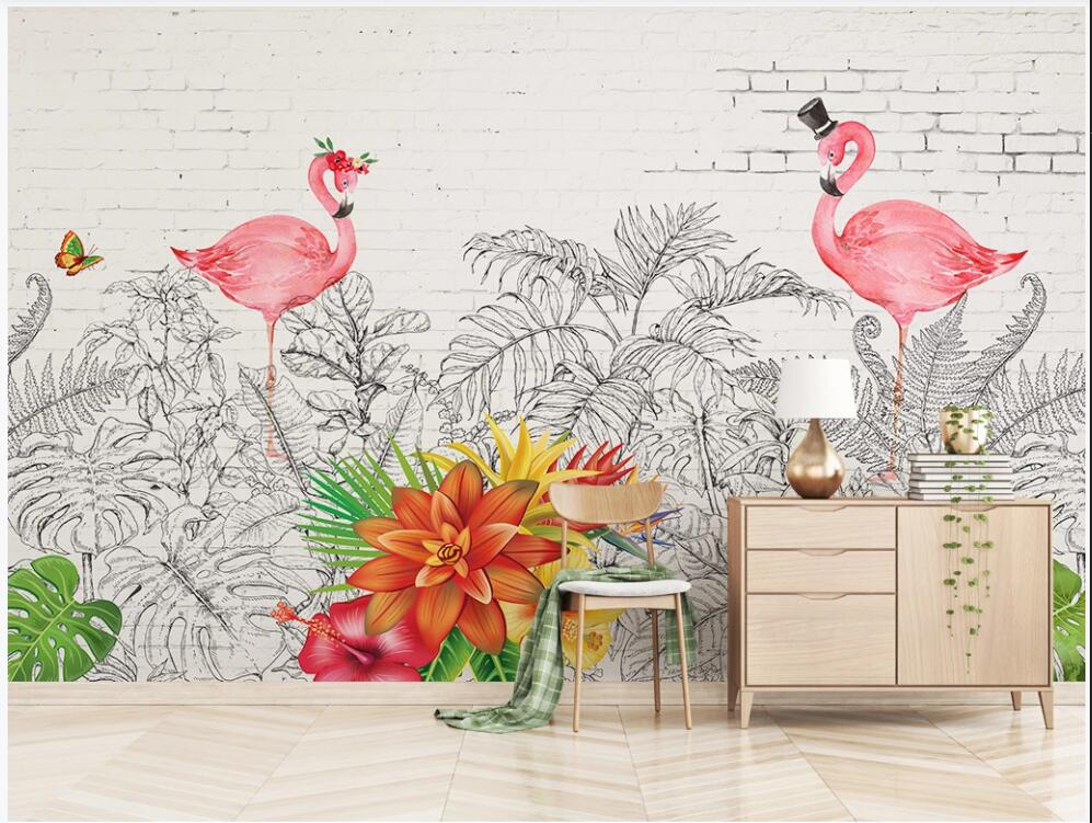 3d room wallpaper custom photo mural on the wall Flamingo leaf plant tv background home decor wallpaper for living room, Non-woven
3d room wallpaper custom photo mural on the wall Flamingo leaf plant tv background home decor wallpaper for living room, Non-woven
