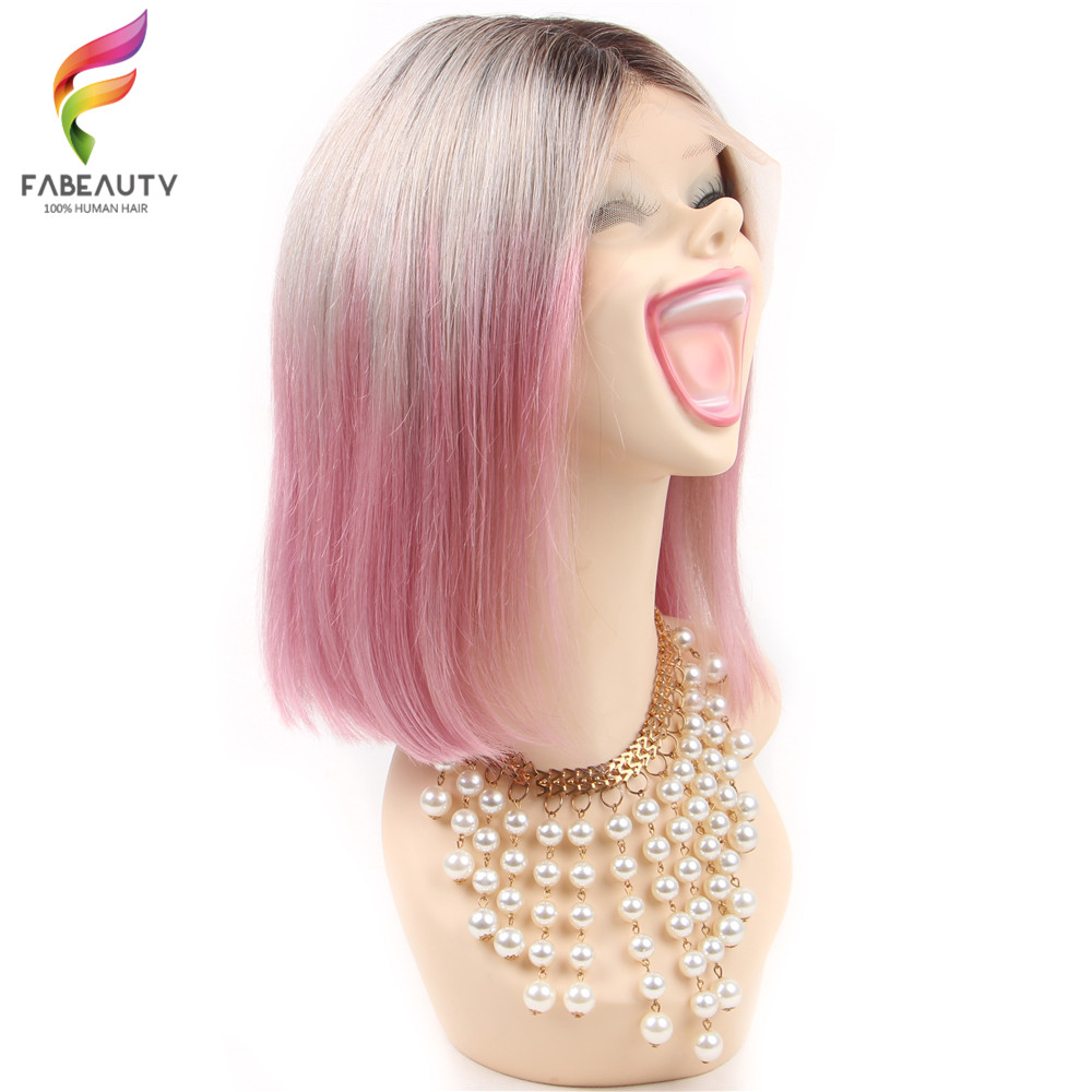T1B/Gray/Light Pink Lace Front Wig Short Bob Wigs Pre Plucked 13x4 Lace Wig Brazilian Straight Human Hair Wigs Remy Hair, Ombre color
T1B/Gray/Light Pink Lace Front Wig Short Bob Wigs Pre Plucked 13x4 Lace Wig Brazilian Straight Human Hair Wigs Remy Hair, Ombre color