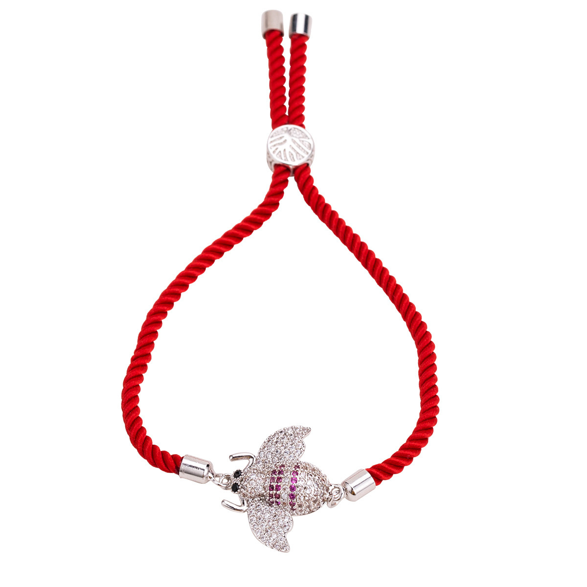 Micro-inlaid Diamond bee red rope woven bracelet adjustable bracelet fashion bohemian style
Micro-inlaid Diamond bee red rope woven bracelet adjustable bracelet fashion bohemian style