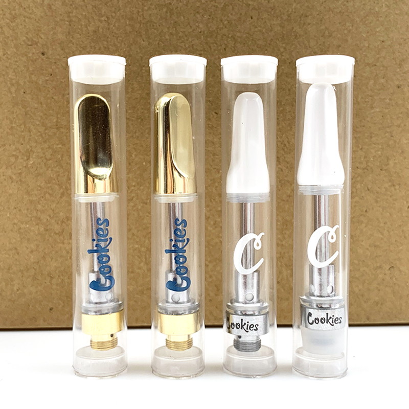 Cookies Cartridge Empty Vape Carts 1.0ml Glass Tank Empty Ceramic Coil 510 Cartridge with White Gold Drip Tips with Plastic Tube
Cookies Cartridge Empty Vape Carts 1.0ml Glass Tank Empty Ceramic Coil 510 Cartridge with White Gold Drip Tips with Plastic Tube