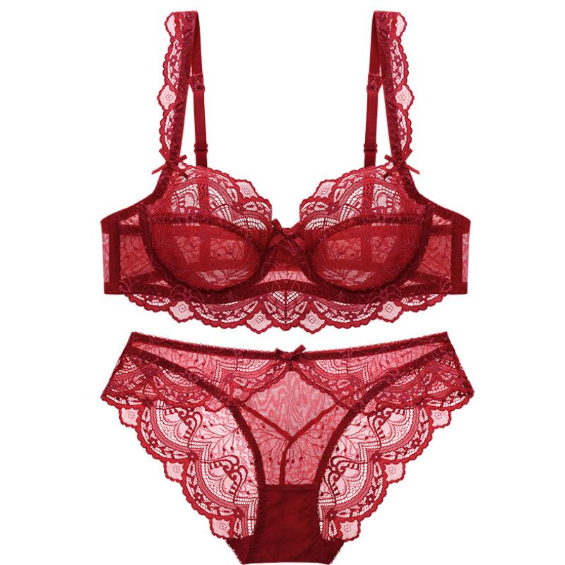 Bra Set Plus Size For Women Lingerie Fine Lace Sheer Underwire Ruffles Straps Decorate With Bow Women's Underwear, Black
Bra Set Plus Size For Women Lingerie Fine Lace Sheer Underwire Ruffles Straps Decorate With Bow Women's Underwear, Black