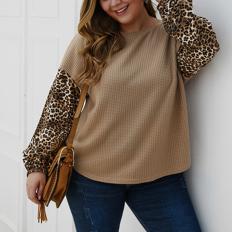 Autumn and winter women's sweater large size 7XL 8XL 9XL 10XL fashion leopard stitching long sleeve round neck bust 153CM, Black
Autumn and winter women's sweater large size 7XL 8XL 9XL 10XL fashion leopard stitching long sleeve round neck bust 153CM, Black