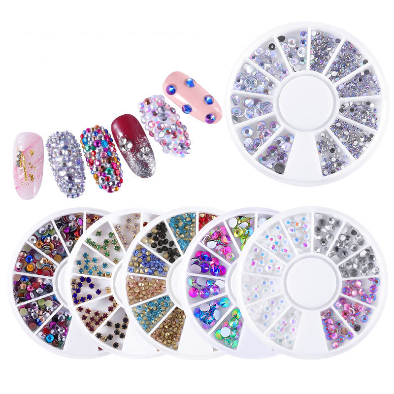 Nail Art Wheel Tips Crystal Glitter Rhinestone 3D Nail Art Decoration white AB Color Acrylic Diamond Drill, Silver;gold
Nail Art Wheel Tips Crystal Glitter Rhinestone 3D Nail Art Decoration white AB Color Acrylic Diamond Drill, Silver;gold