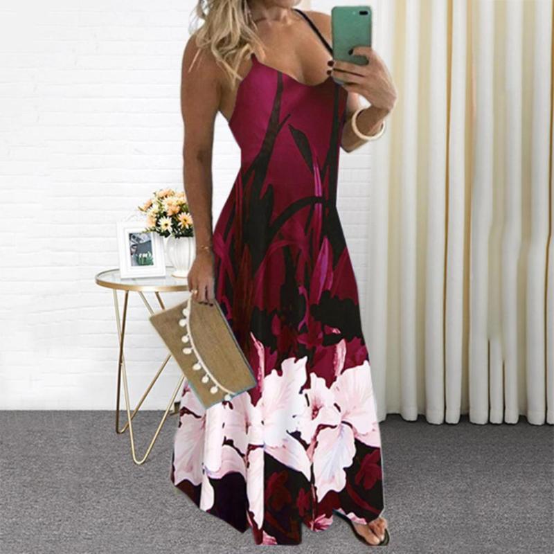 Summer Women Beach Maxi Dress 2020 Sexy V Neck Spaghetti Strap Long Dress Fashon Floral Print Party Plus Size, Blue
Summer Women Beach Maxi Dress 2020 Sexy V Neck Spaghetti Strap Long Dress Fashon Floral Print Party Plus Size, Blue