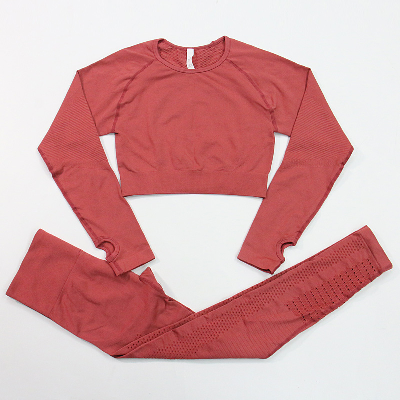 Seamless Yoga Suit 2piece Yoga Set Women Gym Clothes Long Sleeve Crop Top Shirts+Leggings High Waist Active Sportswear Tracksuit, Red leggings
Seamless Yoga Suit 2piece Yoga Set Women Gym Clothes Long Sleeve Crop Top Shirts+Leggings High Waist Active Sportswear Tracksuit, Red leggings