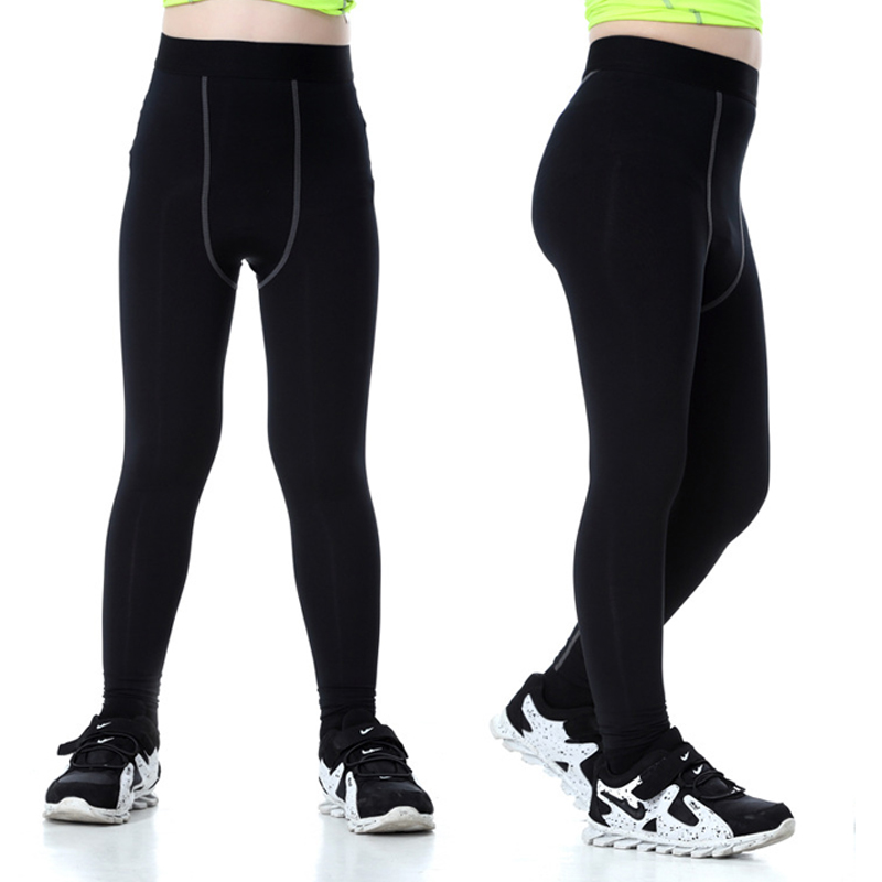 Boy's Compression tights pants exercise leggings baby training sports trousers kids sweatpants quick-dry workout pants for boys